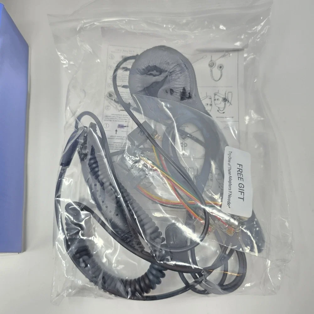 Wantek A600F Wired Headset RJ9 Jack Noise Canceling Mic Office Call Center Black